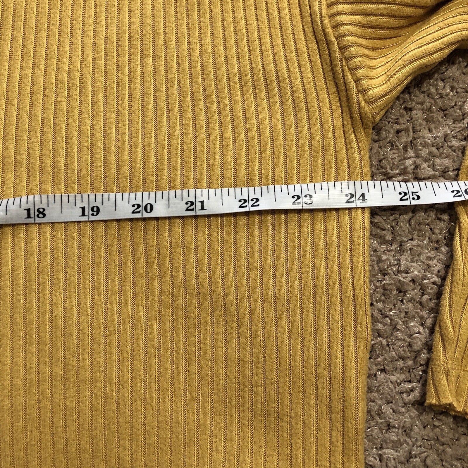 Wild Fable Womens Oversized Thermal Mix Top Mustard Yellow Size Small