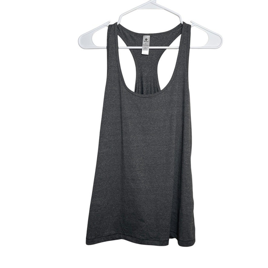 90 Degree Tank Top Women’s Large Gray Round Neck Sleeveless Athletic Gym Shirt