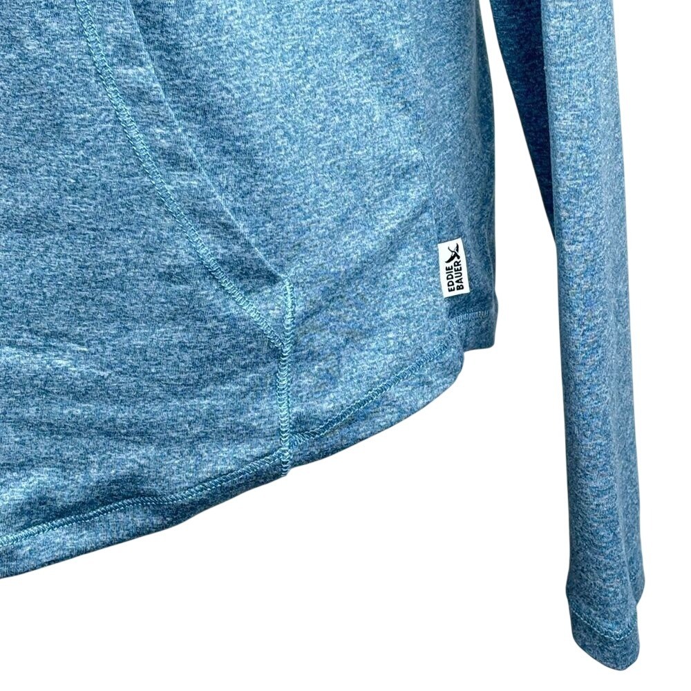 Eddie Bauer Performance Long Sleeve Top Womens M Blue Quick Dry Relaxed Gorpcore
