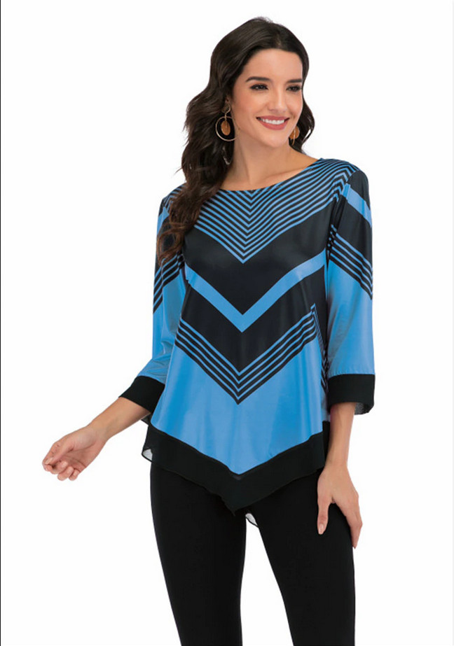 Blusas De Mujer Mangas Estampada Largas Elegante Camisa Para Mujer Blusa Moda