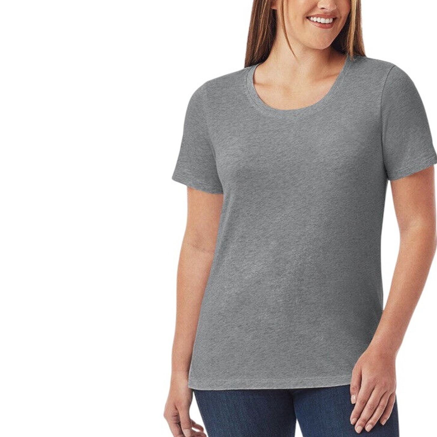 Member’s Mark Medium Relaxed Moisture Wicking S/S Active Tee, Heather Gray