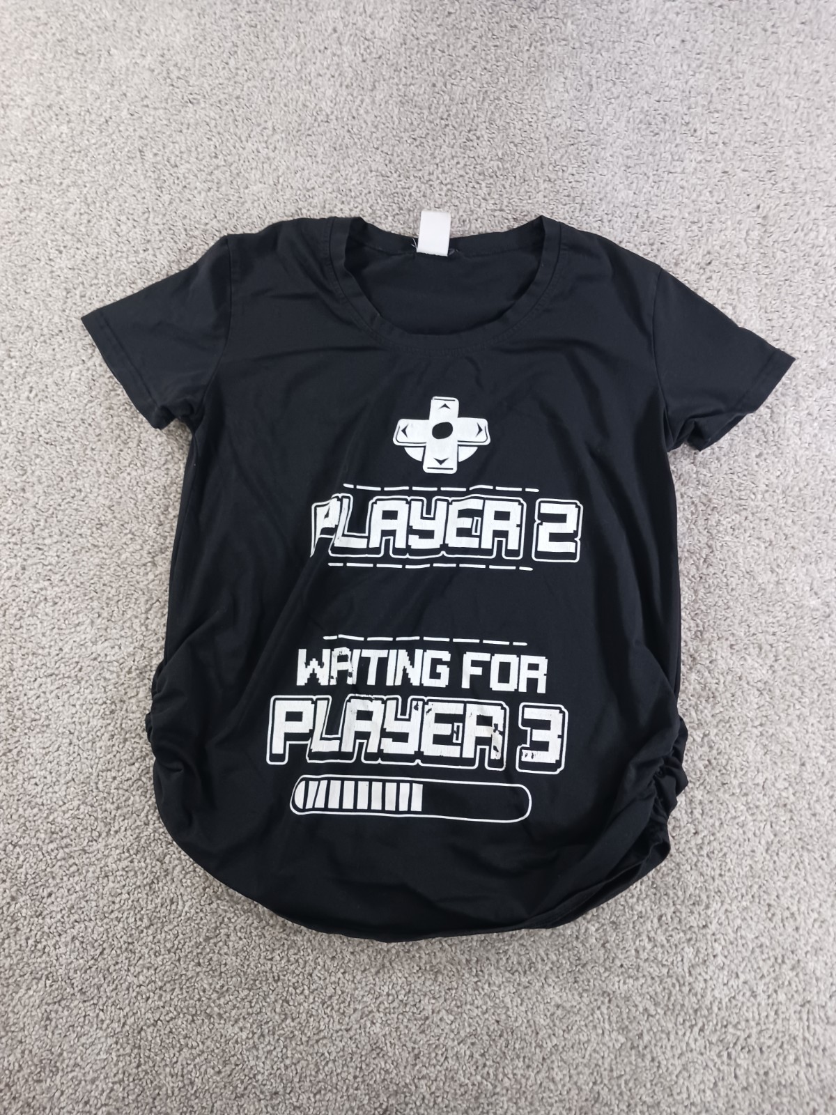 Silk Road Tees Large Women Short Sleeve Shirt Player 2 Gaming Black Cotton Blend