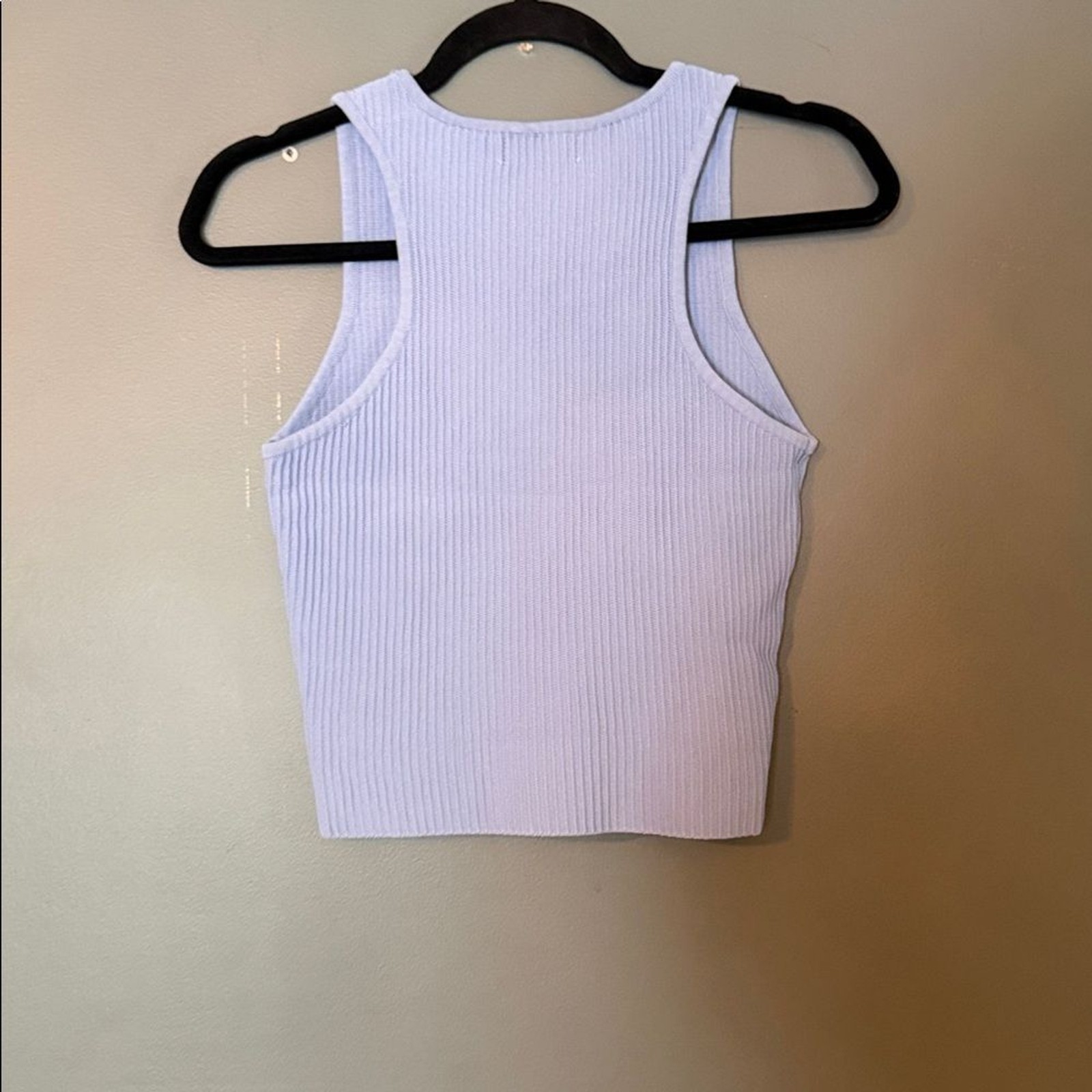 Altar’d State Light Blue Ribbed Tank Top