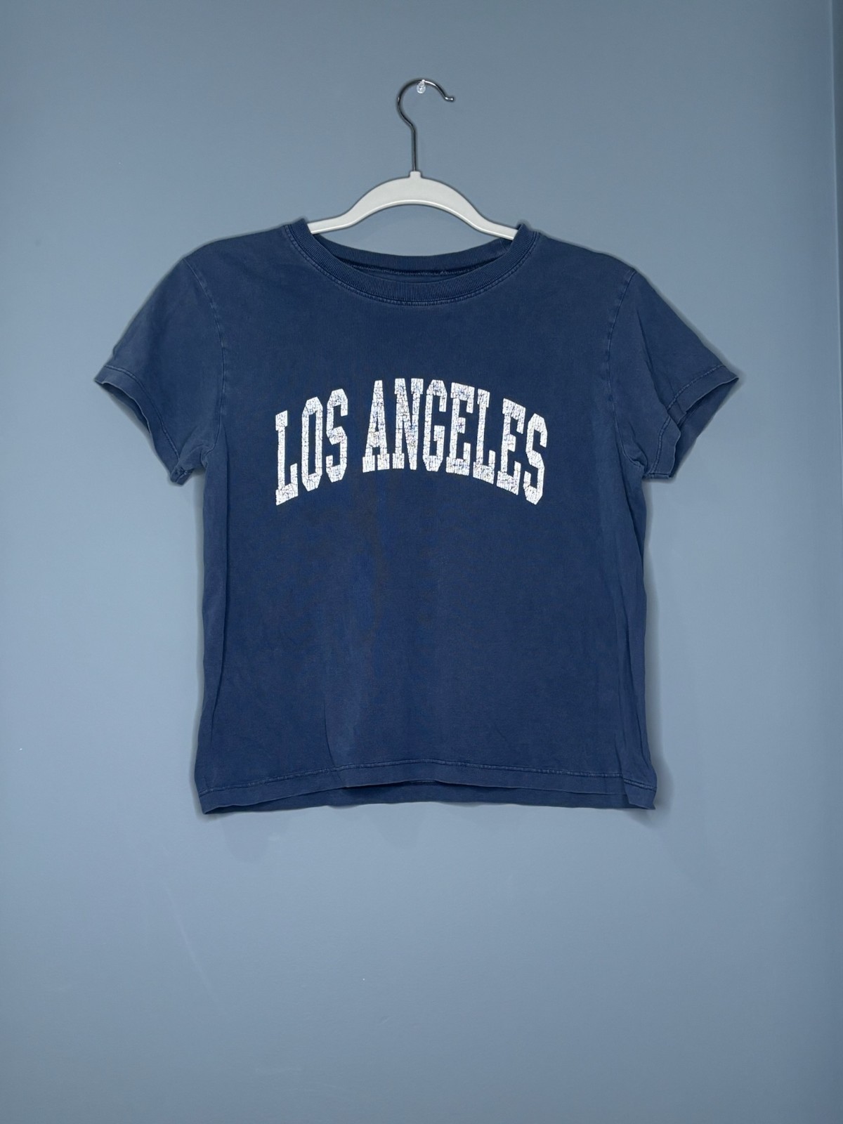 John Galt/Brandy Melville Los Angeles Graphic Tee Blue One Size