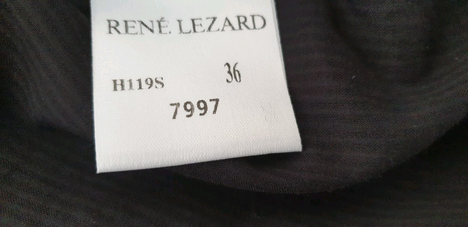 Rene Lezard Black Blouse Size 36