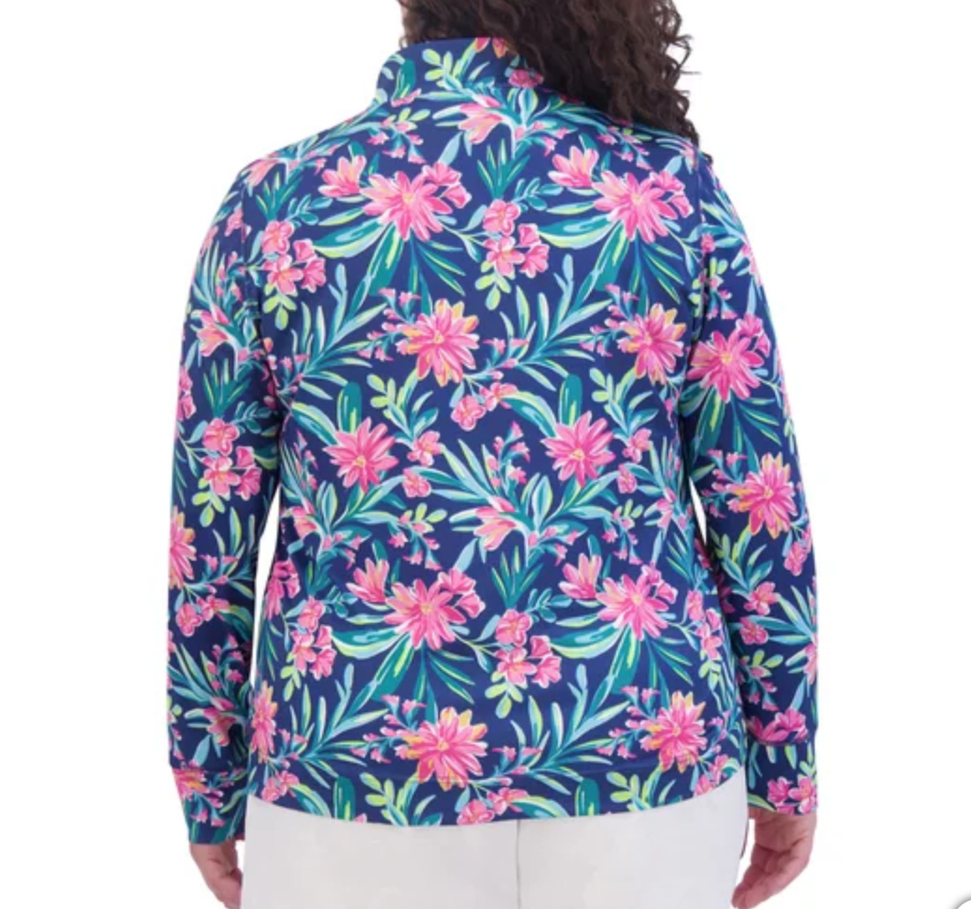 Stella Parker Shirt Quarter Zip Athletic UPF 50 Sun Top S L XL XXL 2X Palm Golf