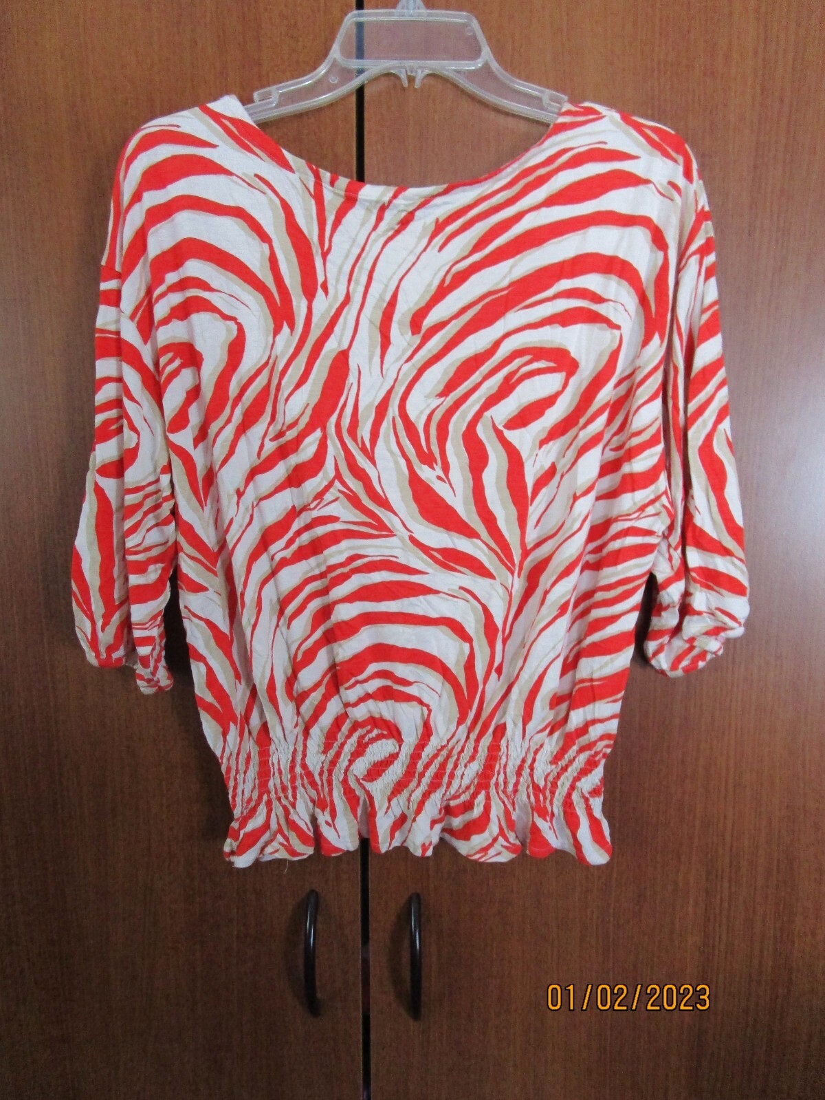 Loft Ann Taylor Tunic Top Sz Medium 100% Rayon Bust 46 Length 23 inches