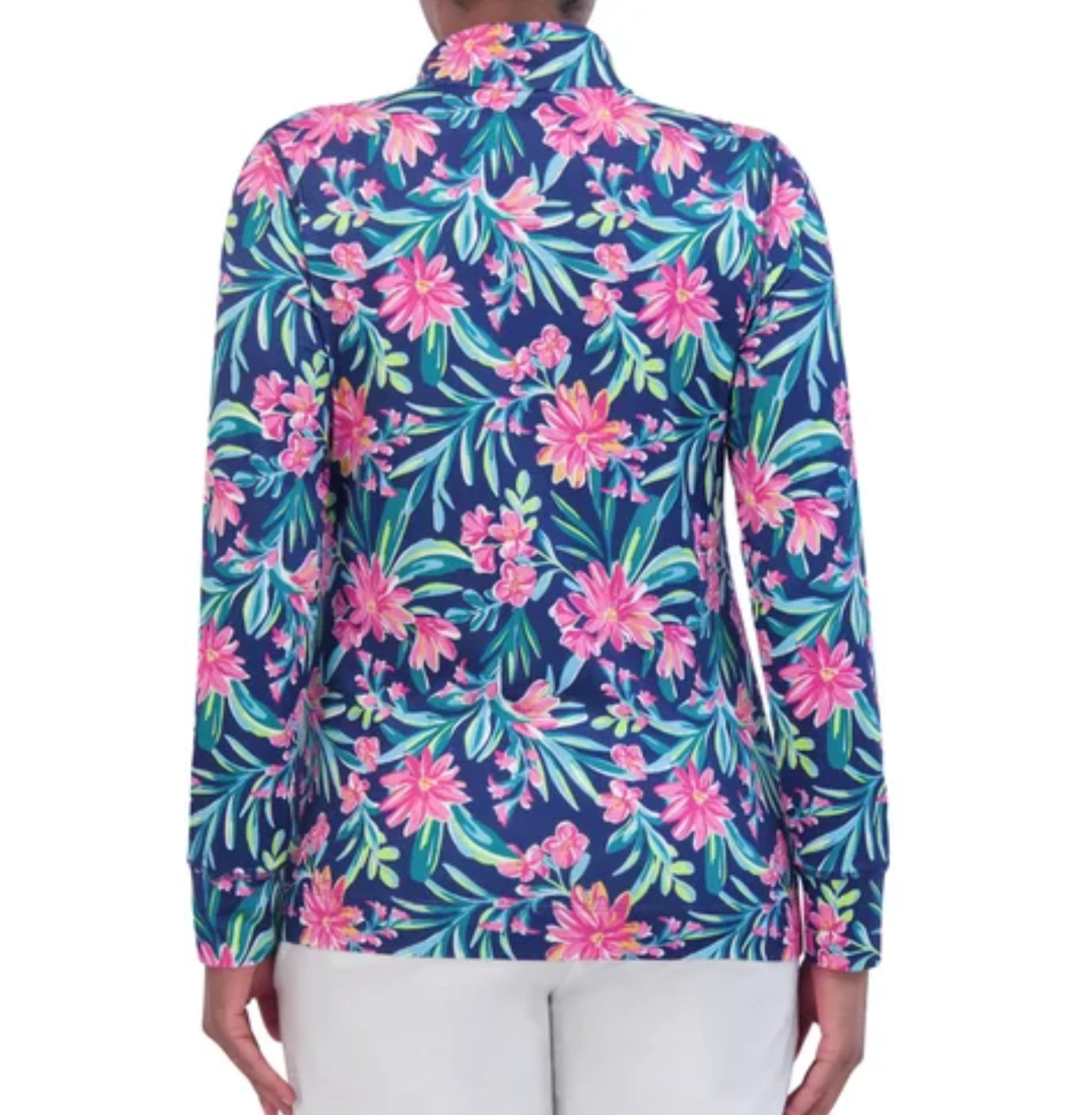 Stella Parker Shirt Quarter Zip Athletic UPF 50 Sun Top S L XL XXL 2X Palm Golf