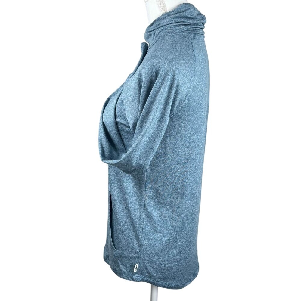 Eddie Bauer Performance Long Sleeve Top Womens M Blue Quick Dry Relaxed Gorpcore