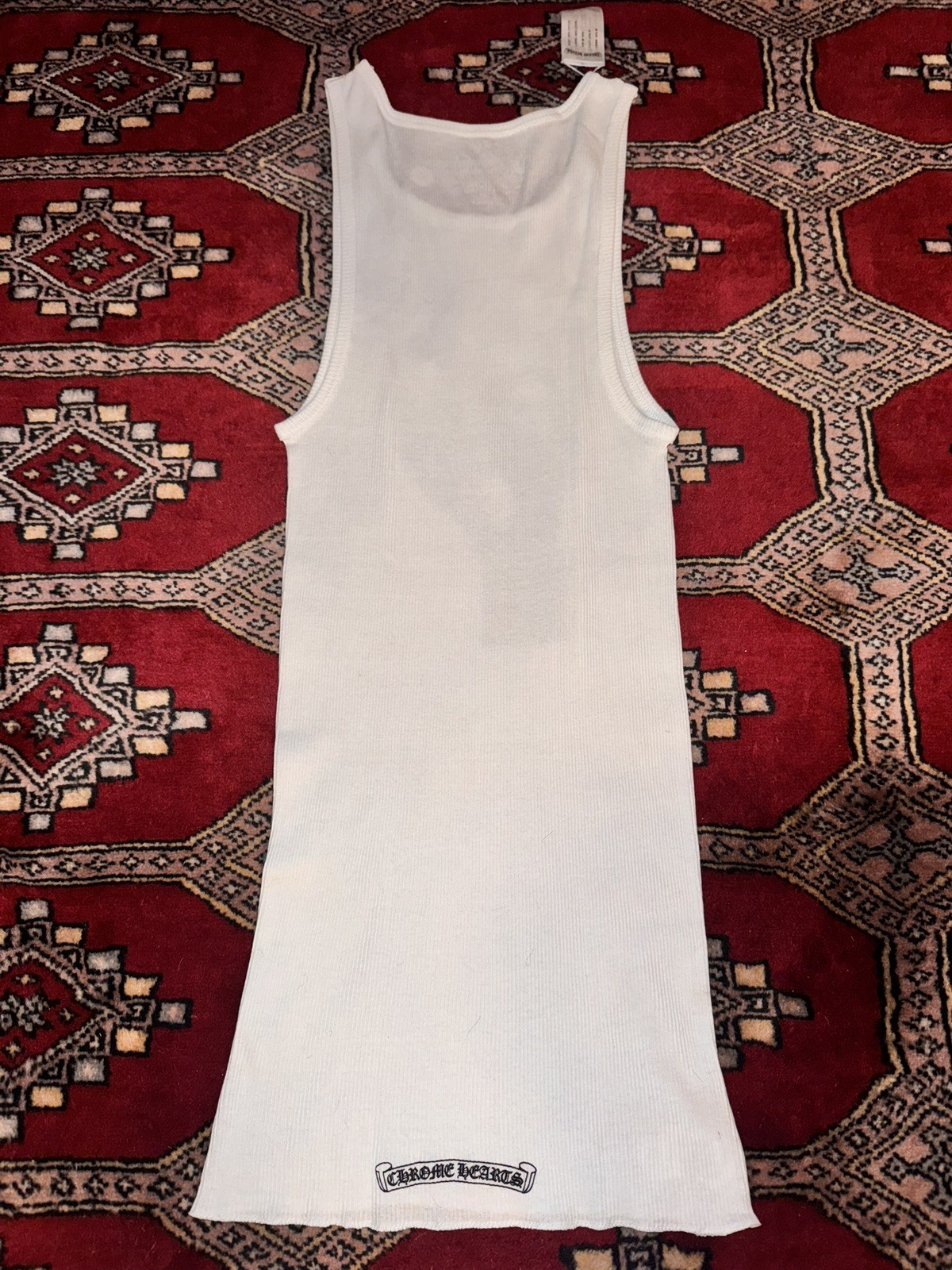 Chrome Hearts Ribbed Richard Stark Tank Top White Medium Size