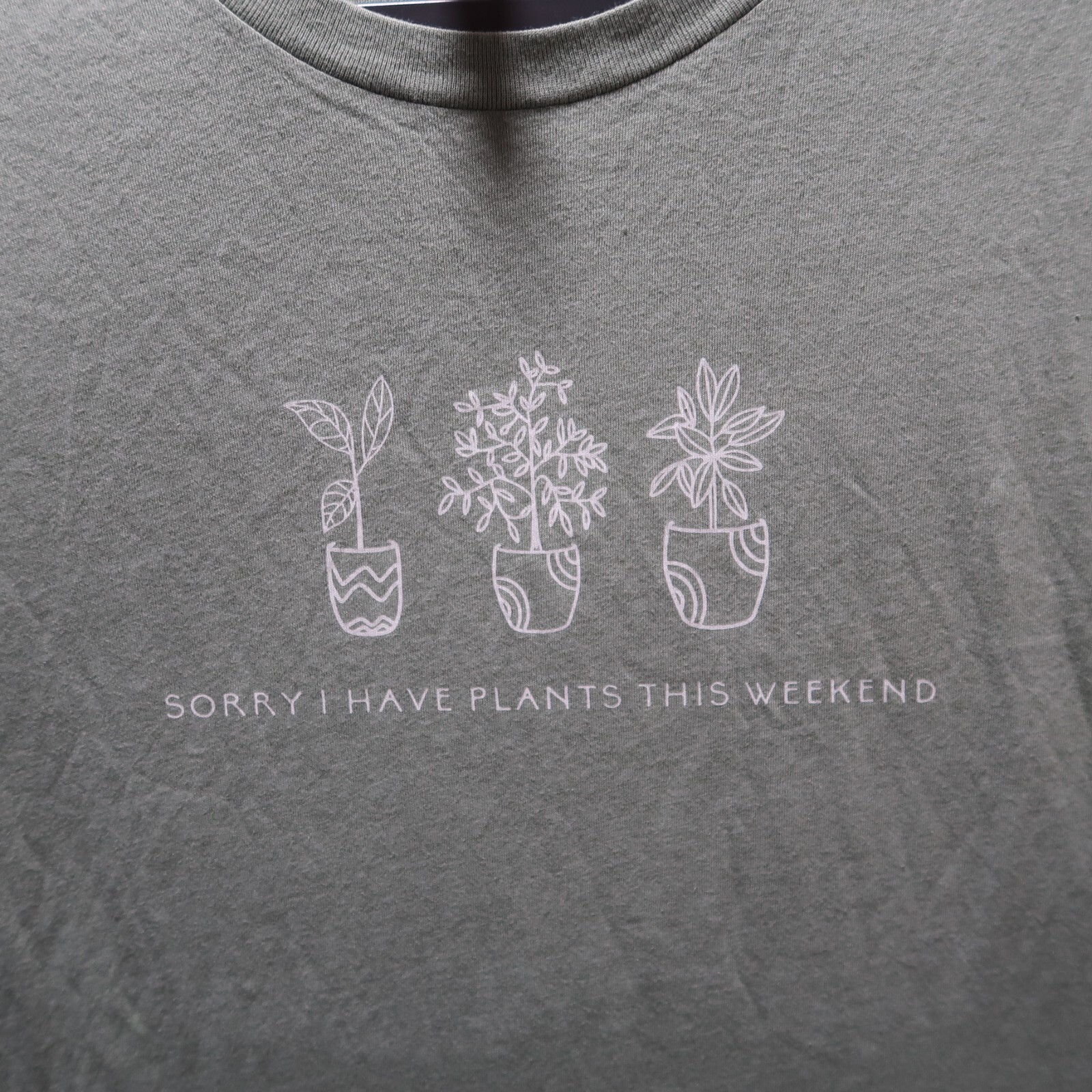 Plant Shirt Adult Large Green Plant Lover Graphic Tee Short Sleeve