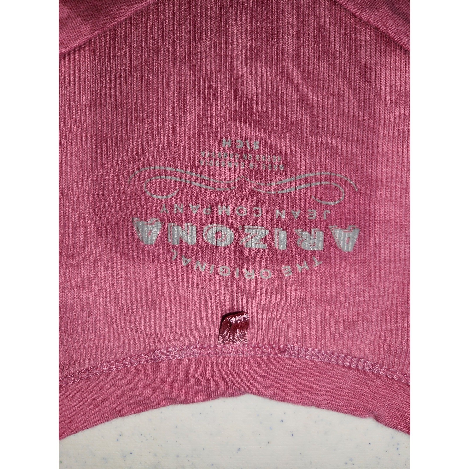 Juniors sz S Arizona Pink Ribbed Fabric Capped Short Sleeved Shirt Tunic Length