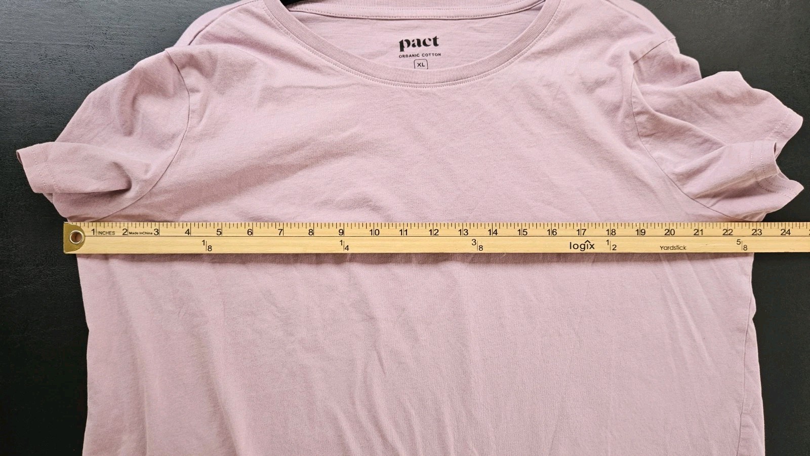 Pact Women’s Softspun Crew Neck Tee XL Mauve Soft Comfortable Top