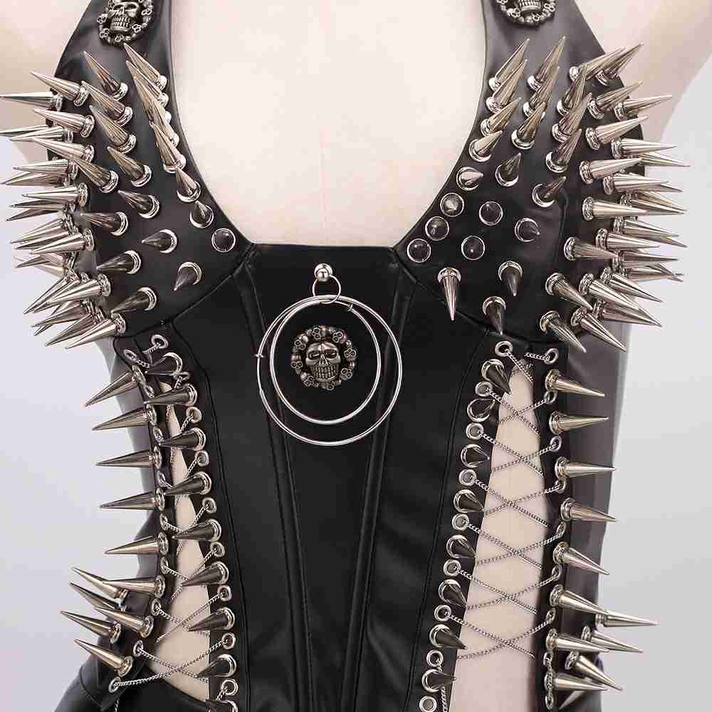 Goth Tops Spiked Gothic Tank Y2K Emo Clothing Punk Rock Clothes Vkei Grunge Q2