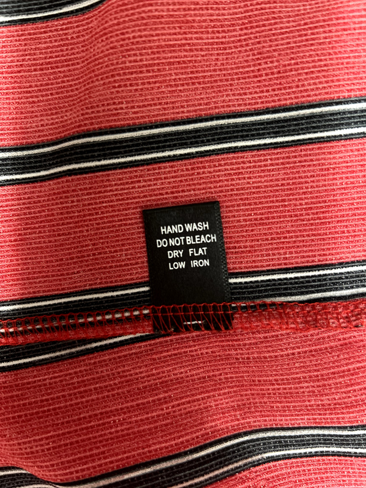 Haute Monde Red Striped Crop Blouse Tie Front Nautical Coastal Summer Top Small