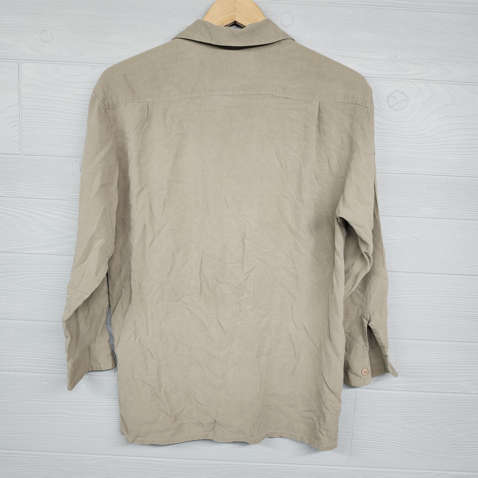Vintage Annie Alexander Pure Silk Workshirt 3/4 Sleeve Buttonup Womens S