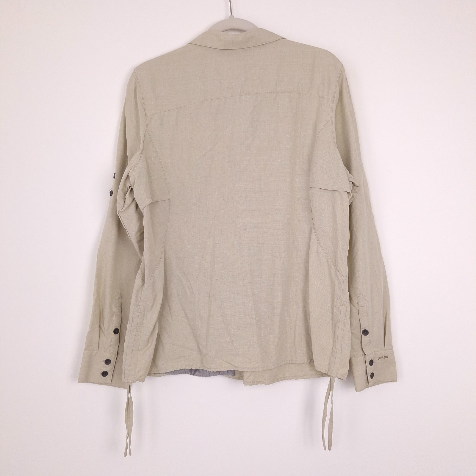 Outdoor Research womens XL UPF 50 long sleeve hiking shirt trail roll tab vented