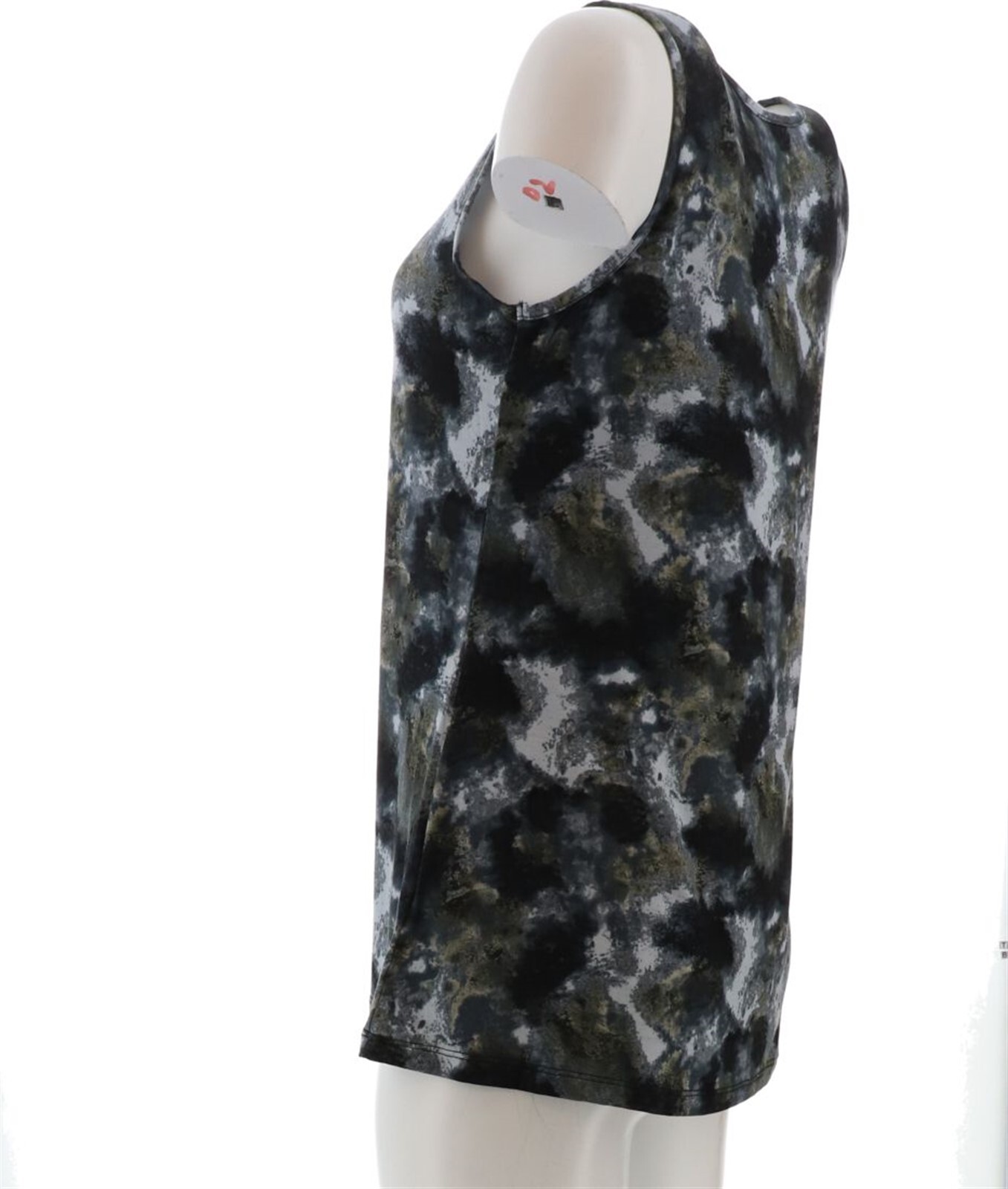 LOGO Layers 2Pc Tie-Dye Solid Knit Tank Tops Black XXS NWOT (893)
