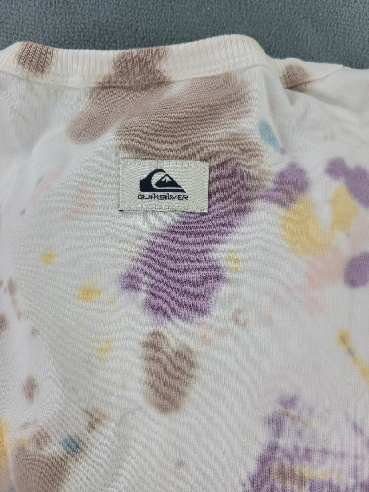 Quiksilver Womens Sunset Spot Tie Dye Long Sleeve Shirt Organic Cotton XS NWT