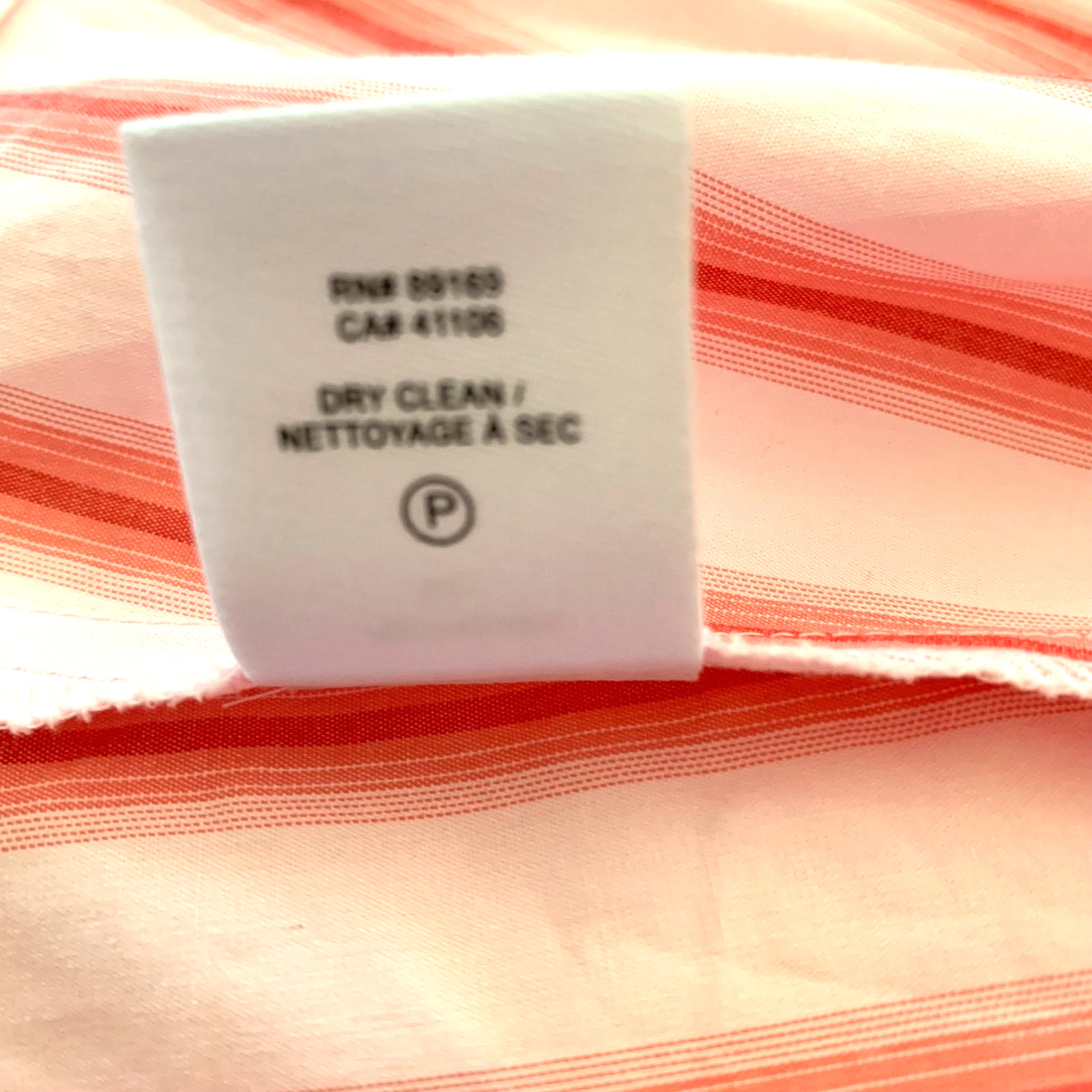 NWT Derek Lam 10 Crosby Caroline Tie Cotton Poplin Stripe Top M 6 8 $295 Coral