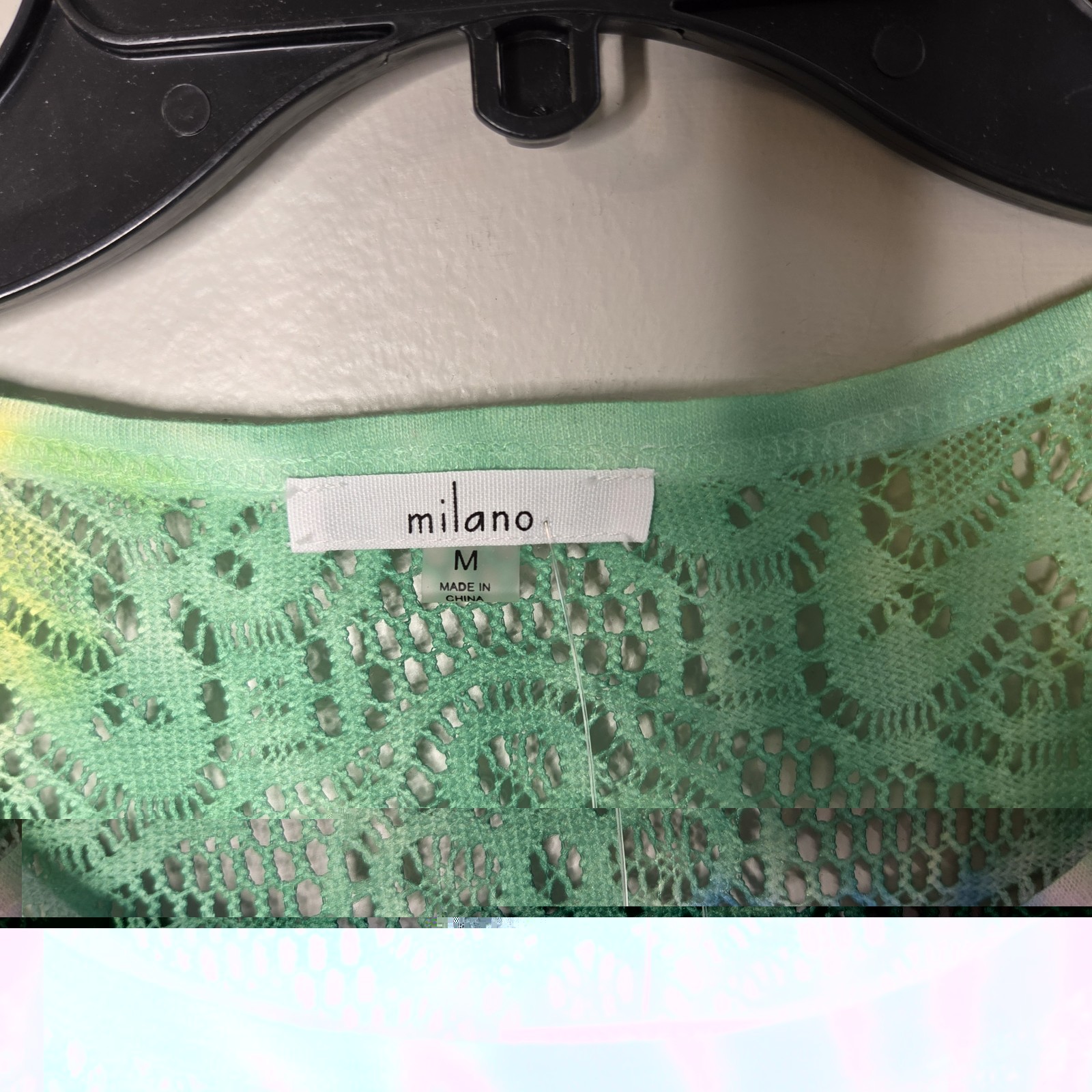 Milano M Lace Colorful Flower Short Sleeve Blouse