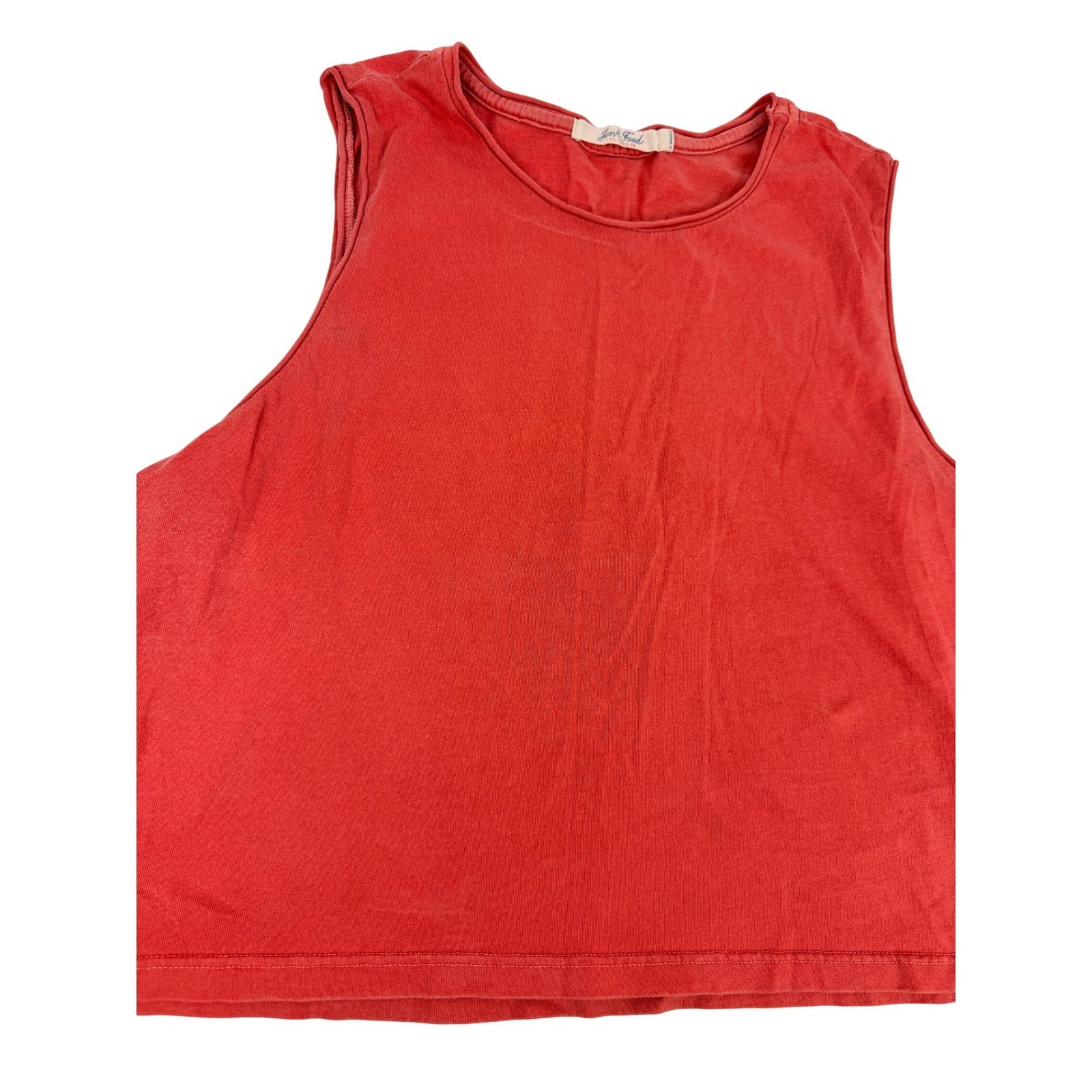 Junk Food Los Angeles Womens XS Red Cotton Tank Top Cropped Made in USA – BC
