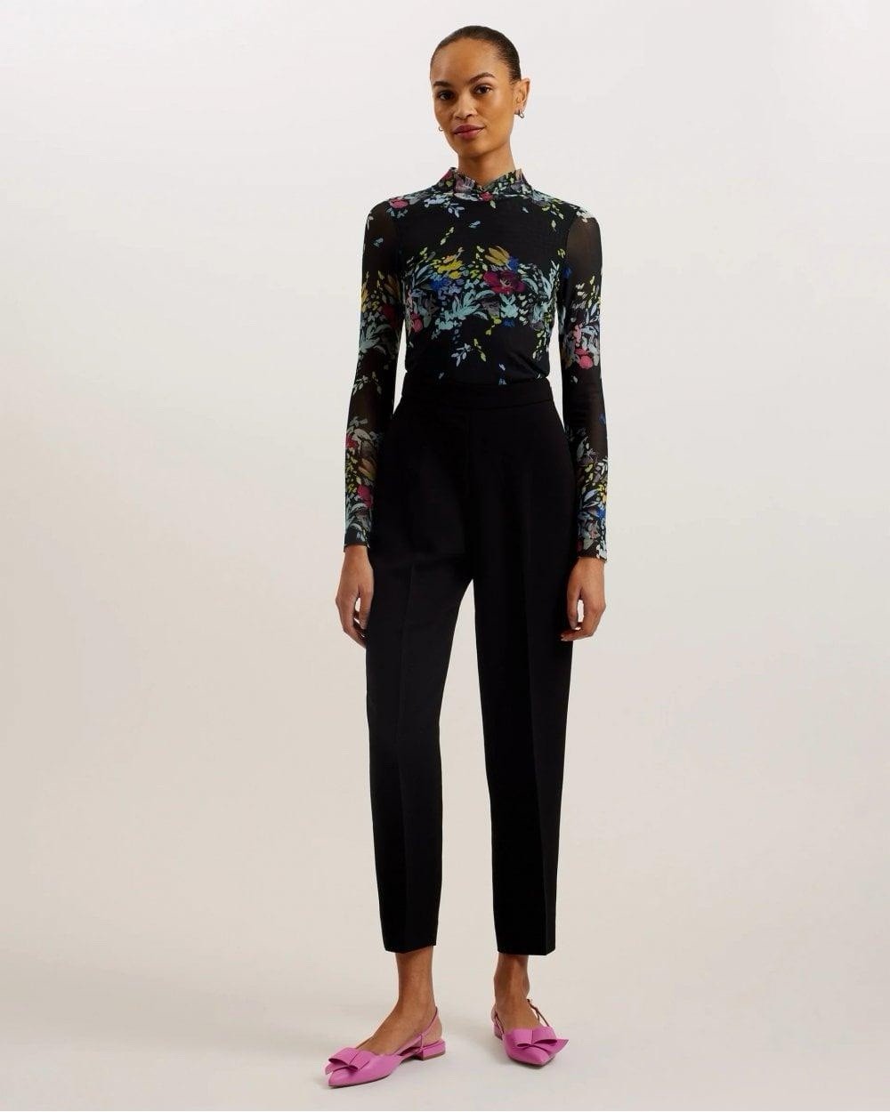 TED BAKER Amandha Womens Printed Mesh Long Sleeve Top 2