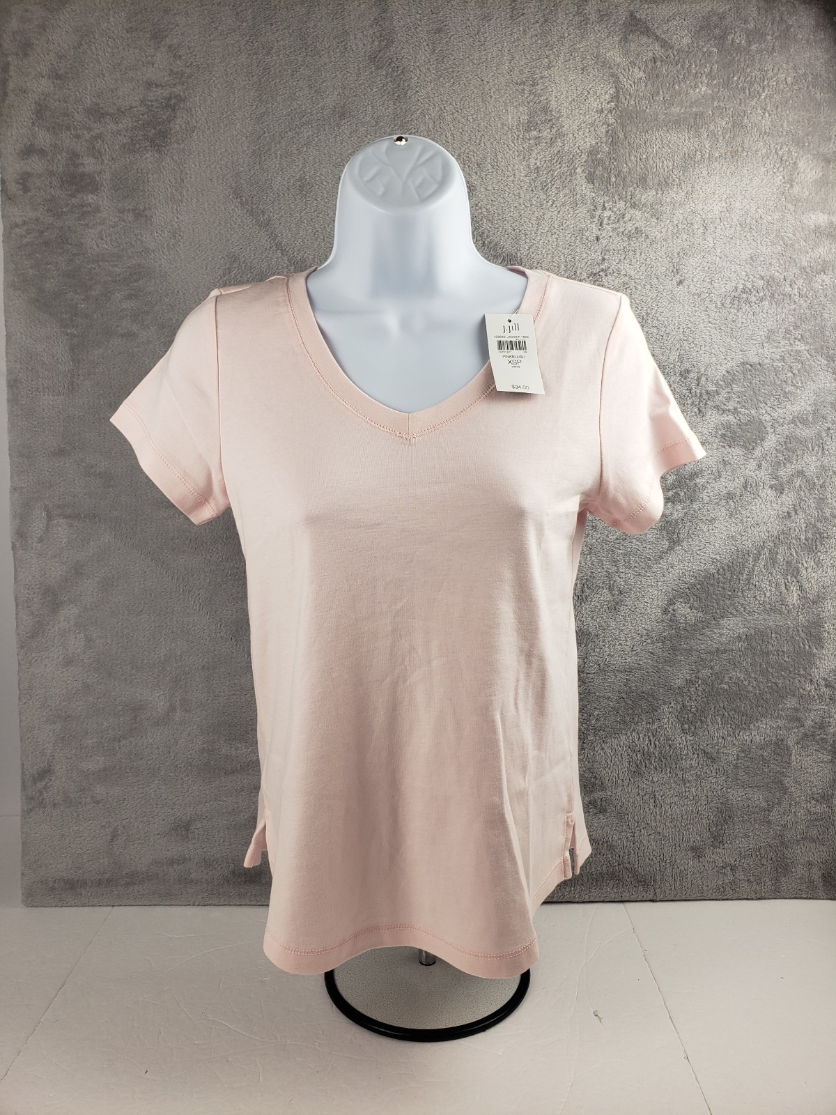 J Jill XS Petite T-Shirt Pale Pink Blush Womens Stretch Cotton NWT