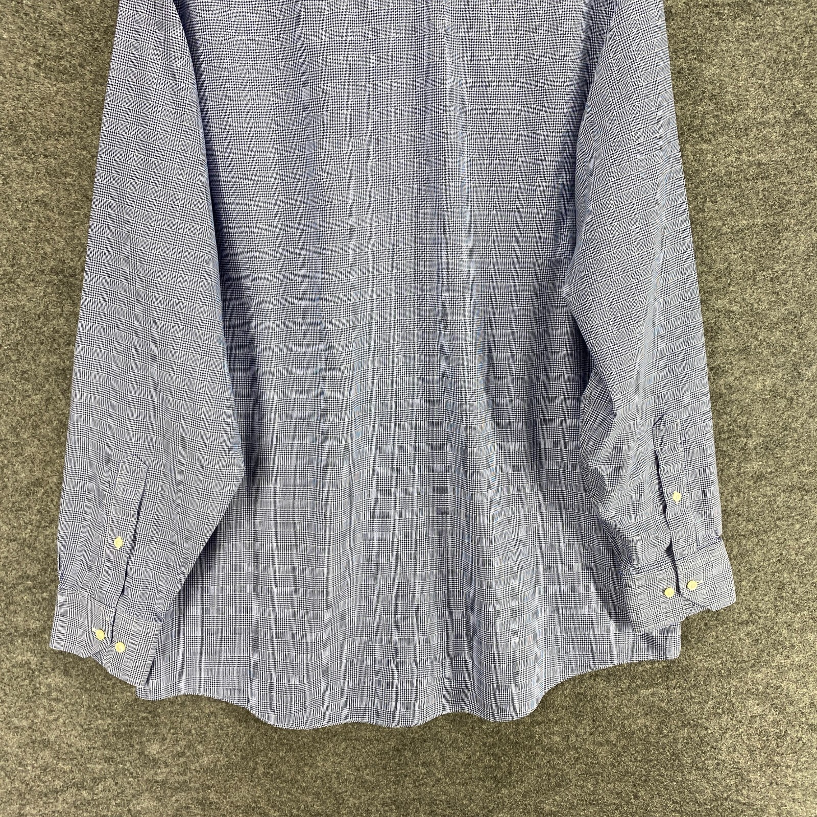 Brooks Brothers Shirt Women 17.5 Blue Check Button Up Long Sleeve