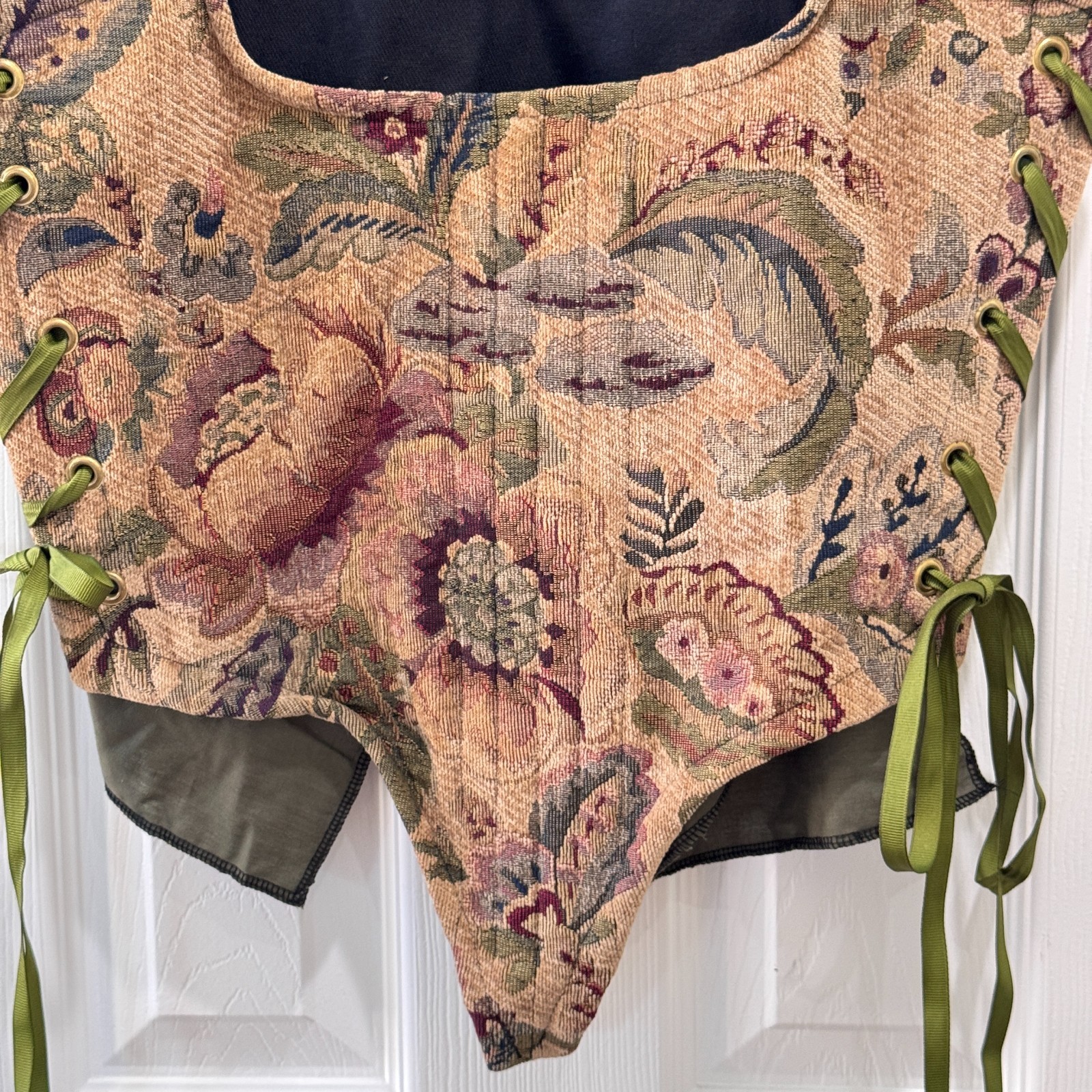 Royal Coffers Majestic Velvets Tapestry Corset Bodice Vest Side Lace Boning