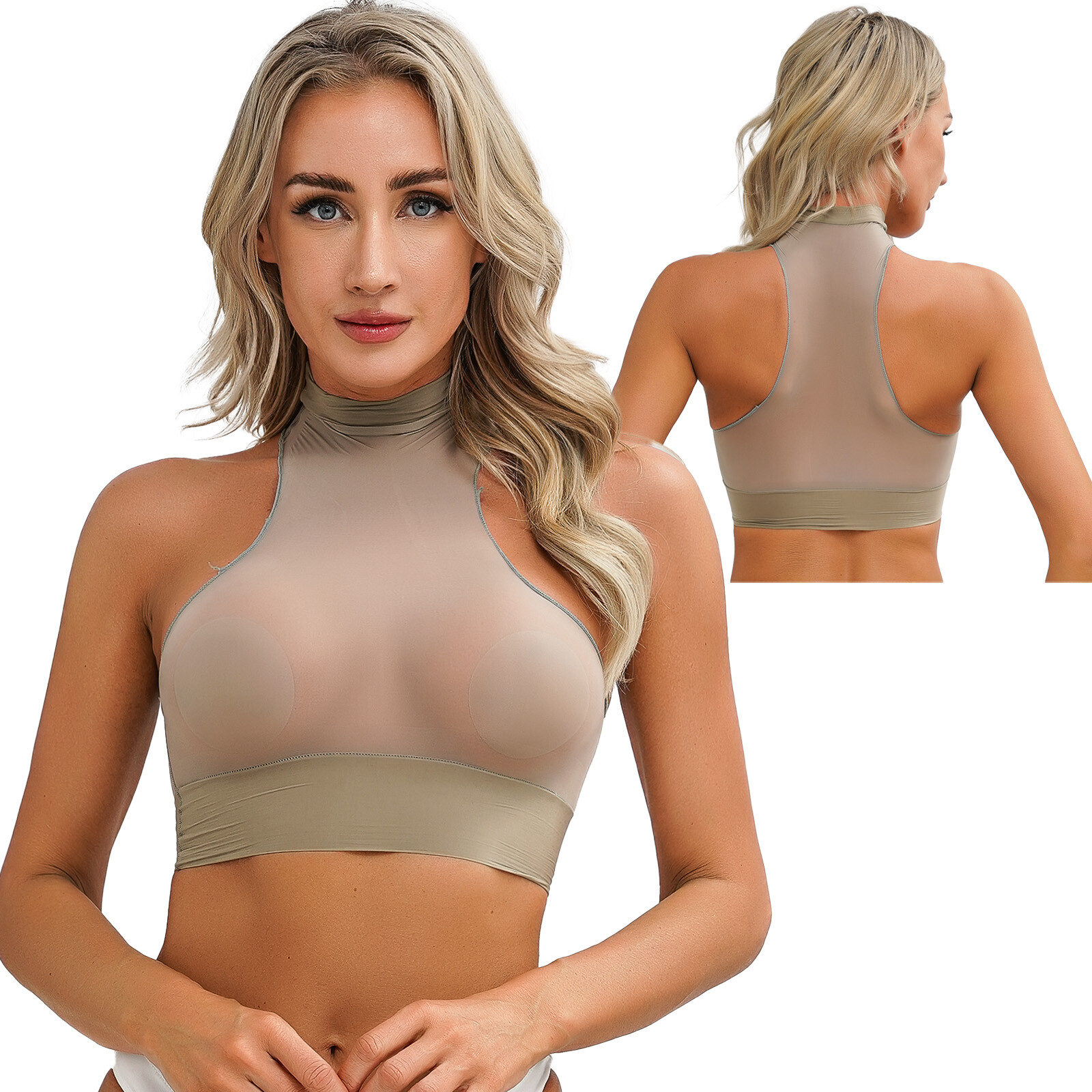 Womens Crop Top Adult Tops Stylish Vest Backless Nightwear Breathable Clubwear