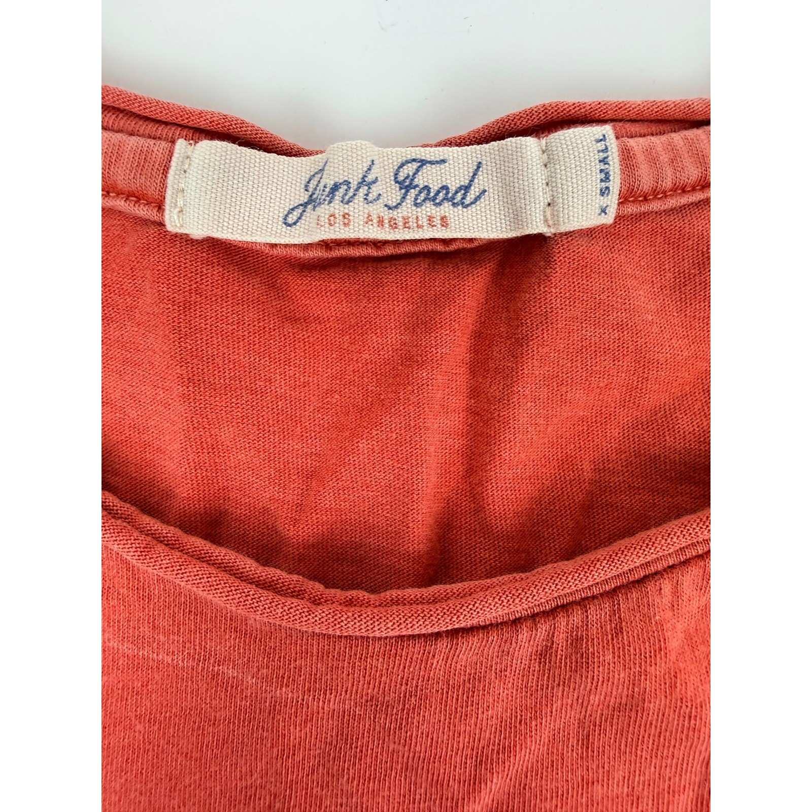 Junk Food Los Angeles Womens XS Red Cotton Tank Top Cropped Made in USA – BC