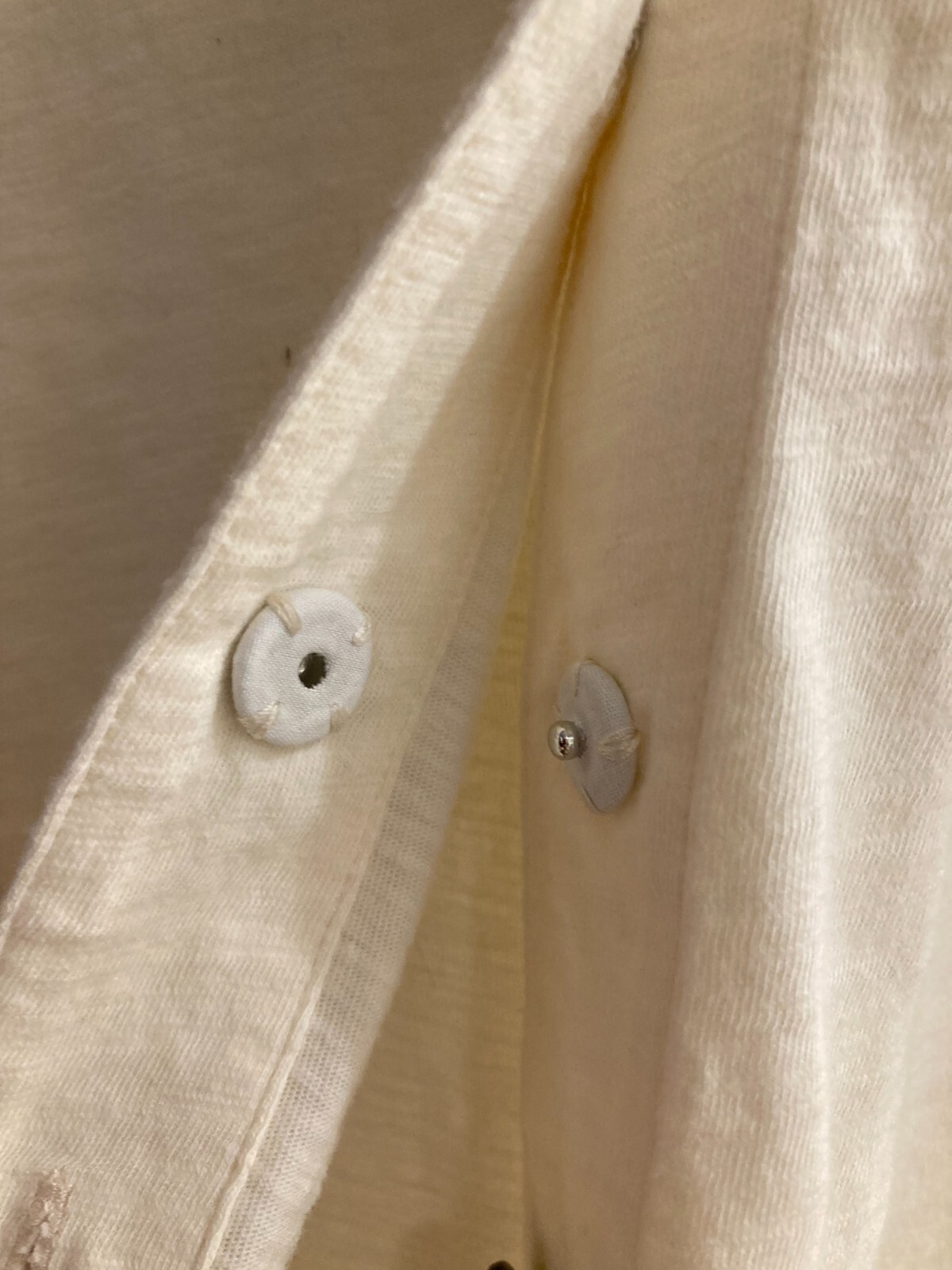 Soft Surroundings Cream Knit Jacket Top~TRENDY Mismatch Snap “Buttons”~Medium