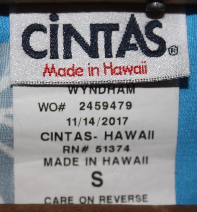 WOMENS CINTAS SIZE SMALL ALOHA SHIRT HERE IN HAWAII
