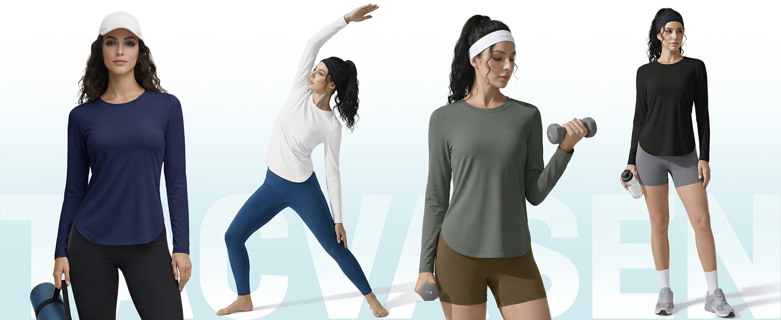 Women’s UPF 80+ UV Shirts Long Sleeve Workout Sun Shirt Outdoor Gym Hiking Tops