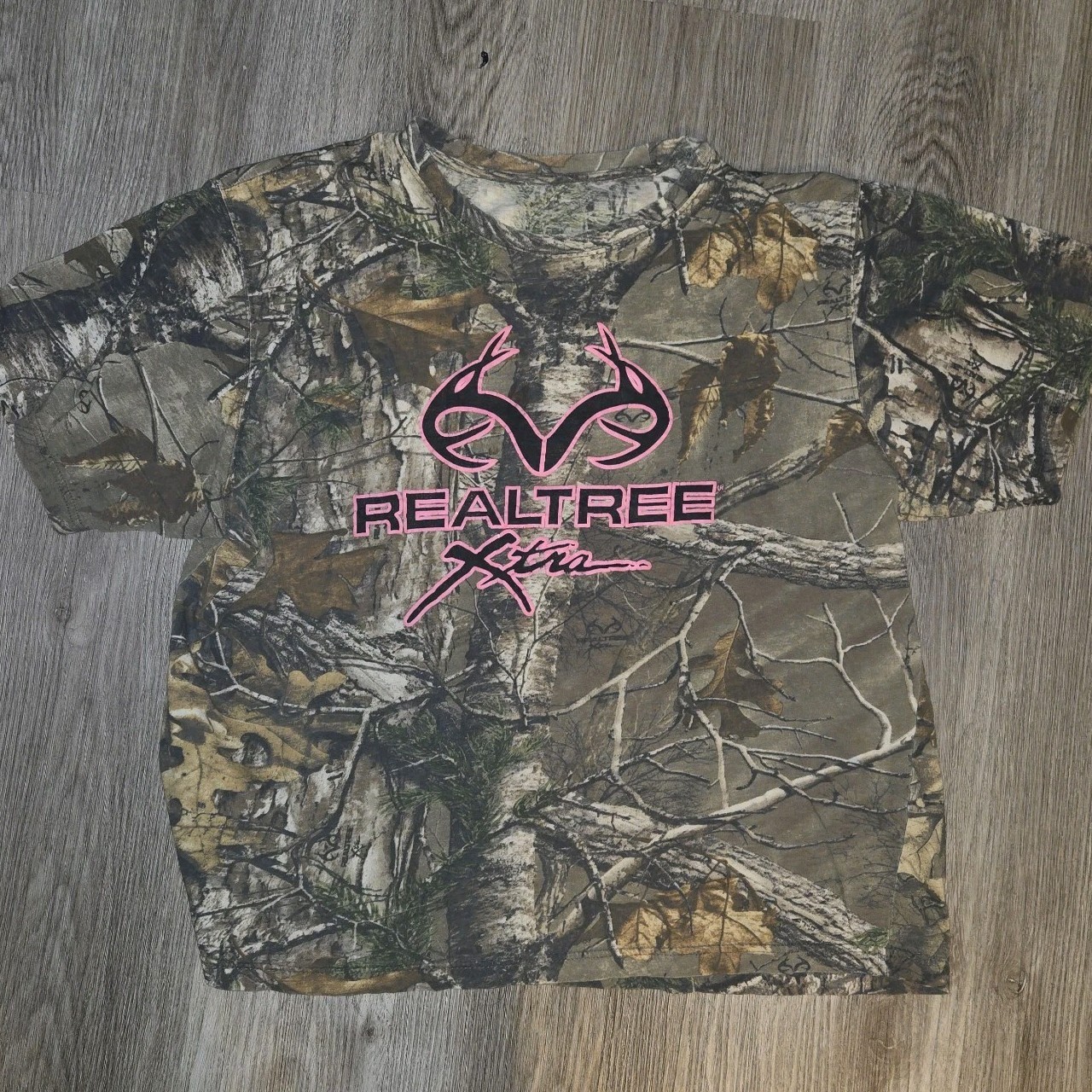 Realtree Xtra Shirt Pink Graphic Print Boxy Oversized Cut Tag Please See Photos