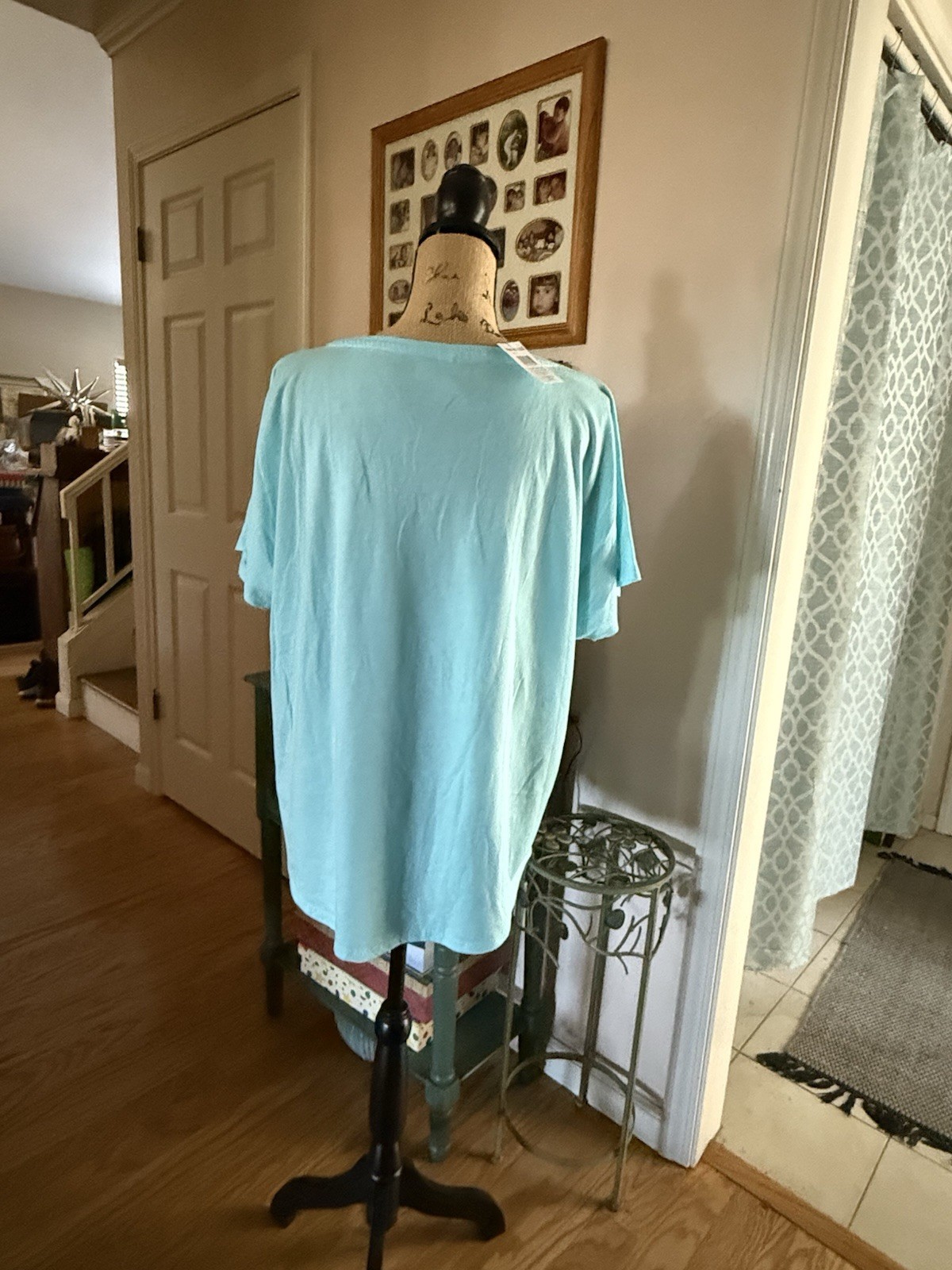 Margaritaville Womens Shirt TOP Aqua Marine Blue Size XXL MERMAID AT NIGHT
