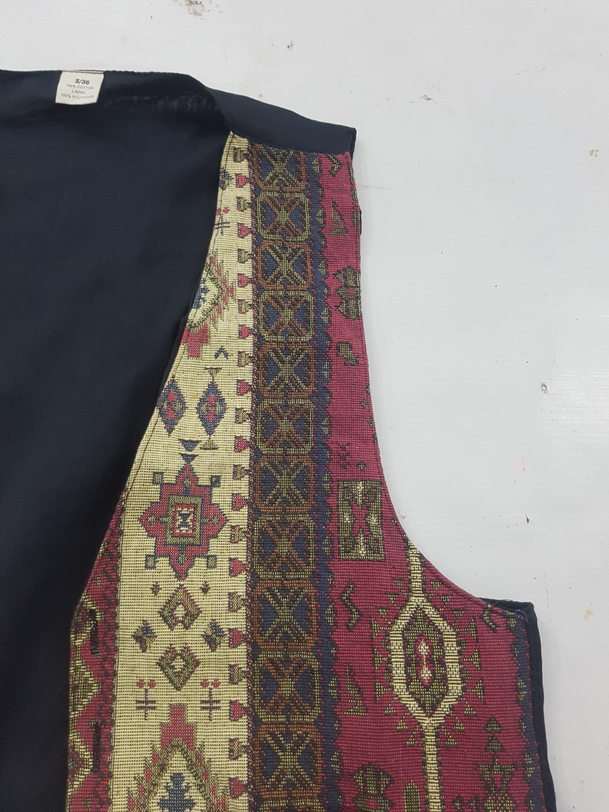 Vintage Hand Embroidered Beautiful Traditional Multicolor Aztec Vest 52×51 cm