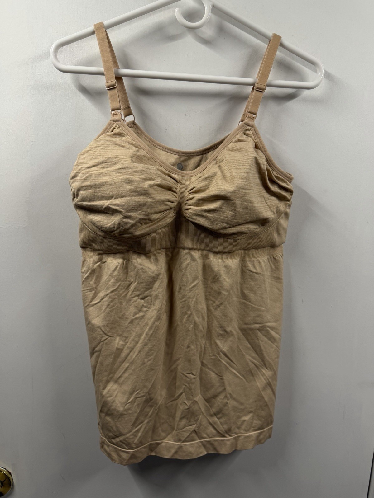 KINDRED BRAVELY Sublime® Hands-Free Pumping Nursing Bra Tank Top Cami Beige XXL