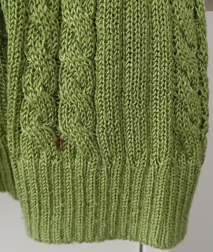 CHICO’S 2-PIECE SWEATER SET LIME SPRING GREEN CARDIGAN SHELL TANK TOP SIZE 1 MED