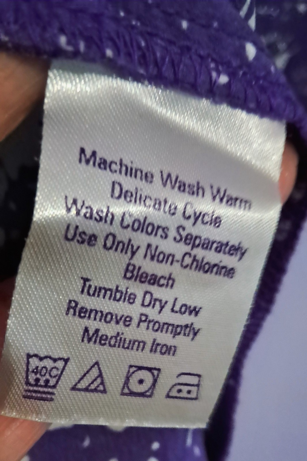Roaman’s Purple & White Splatter Pattern Ladies Blouse Size 16W