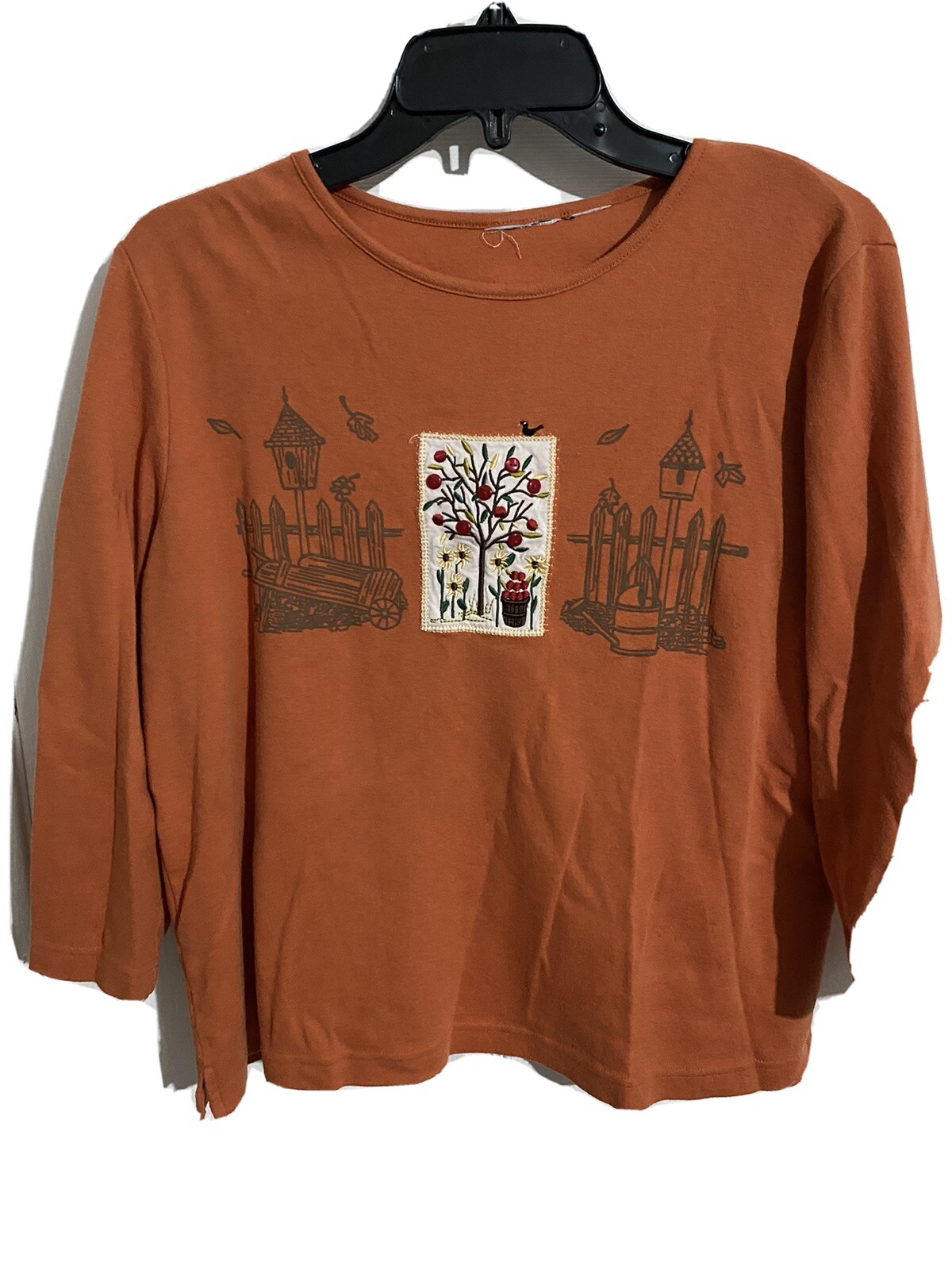 Women’s Fall Harvest Thanksgiving Long Sleeved Pumpkin Spice Color Shirt