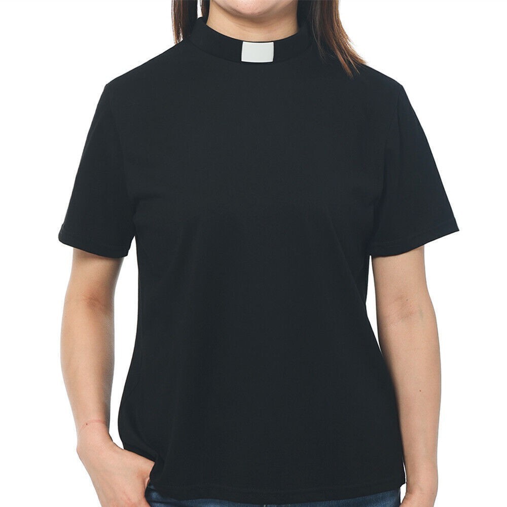 Women Clergy Shirt Priest Shirt Vicar T Shirt Pastor Shirt Short Sleeves Shirt