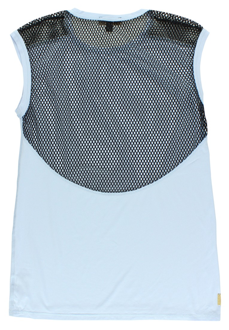 ALALA Womens Mesh Back Sleeveless Workout T Shirt Powder Blue