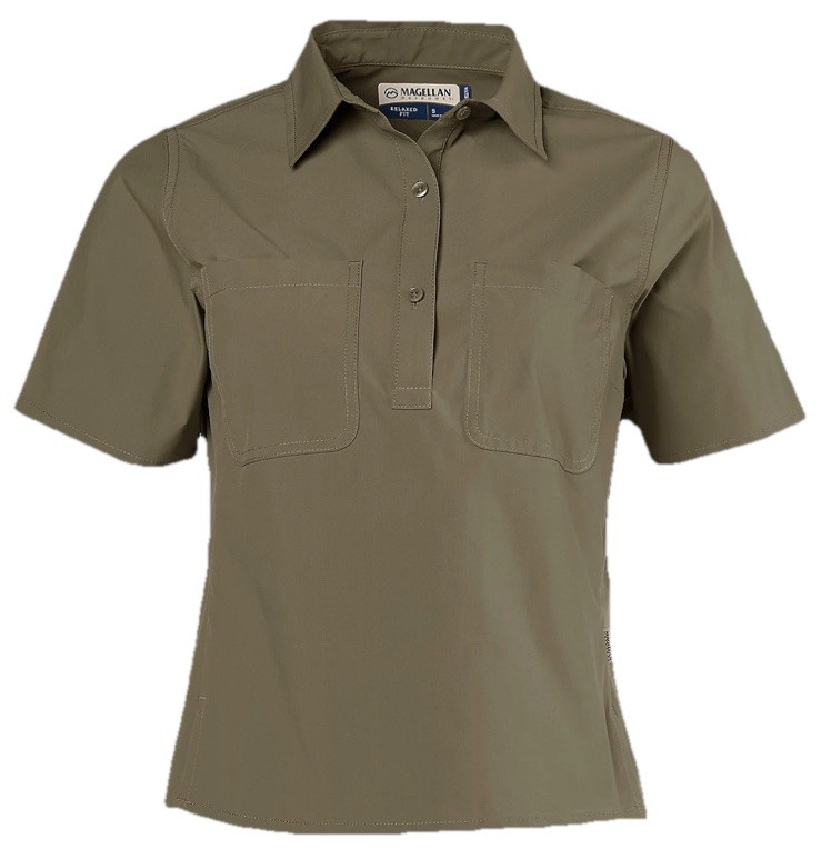 Magellan Outdoors Womens Hickory Canyon Pullover Top. Sz Medium & Green.