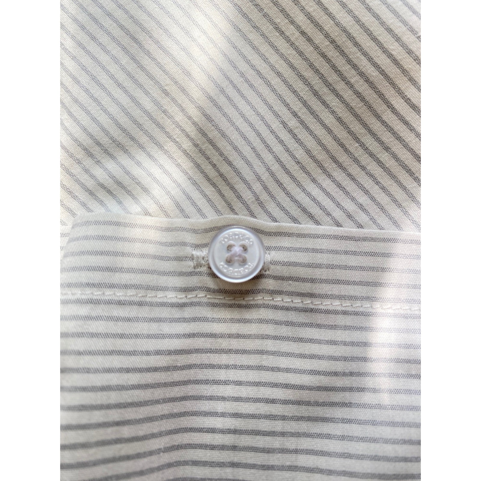 Toad&Co Sleeveless Button Up Women Large White Striped Excellent Organic Cotton