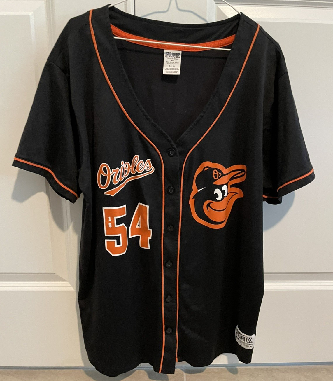 Victoria’s Secret PINK MLB Jersey Baltimore Orioles (1954) Size L Large