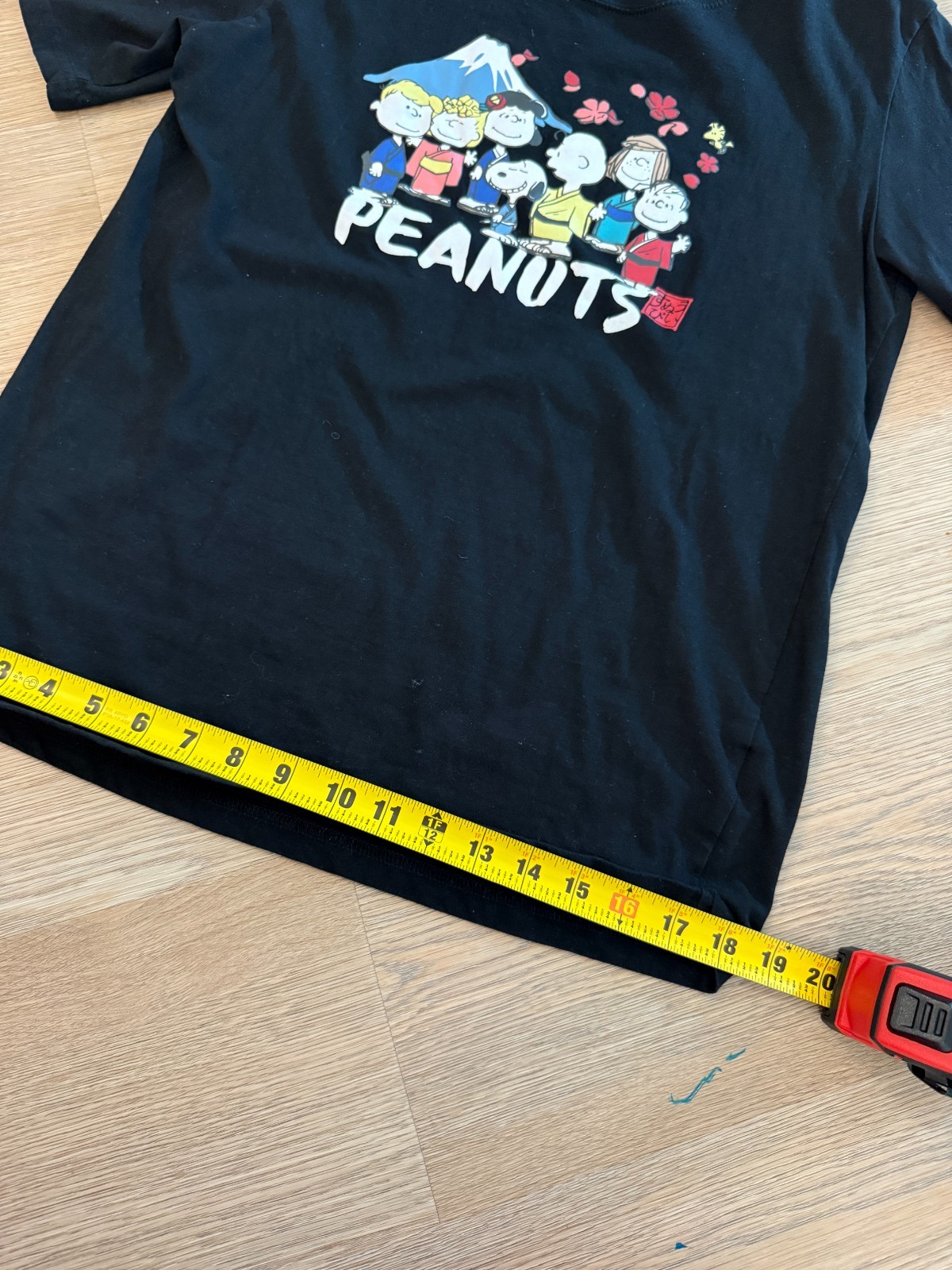 Snoopy peanuts authentic purchase in japan black graphic shirt casual