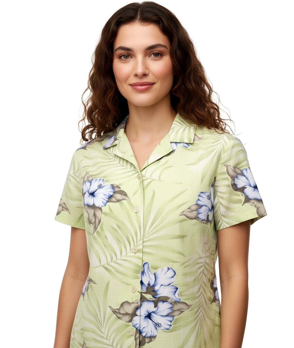Tommy Bahama Women’s Size 2 XS S Camp Shirt Blouse Paradise Silk Linen Fairycore