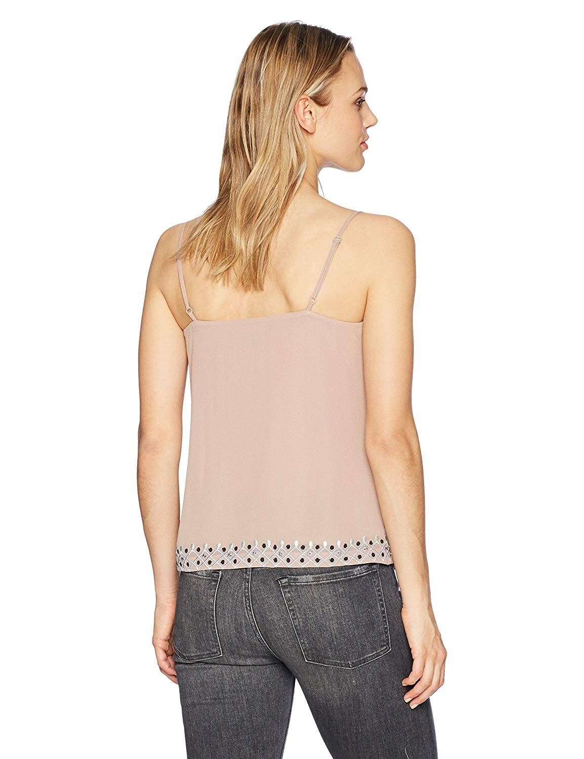 French Connection 145144 Women’s Bijou Stappy Embroidered Cami Shirt Sz 0
